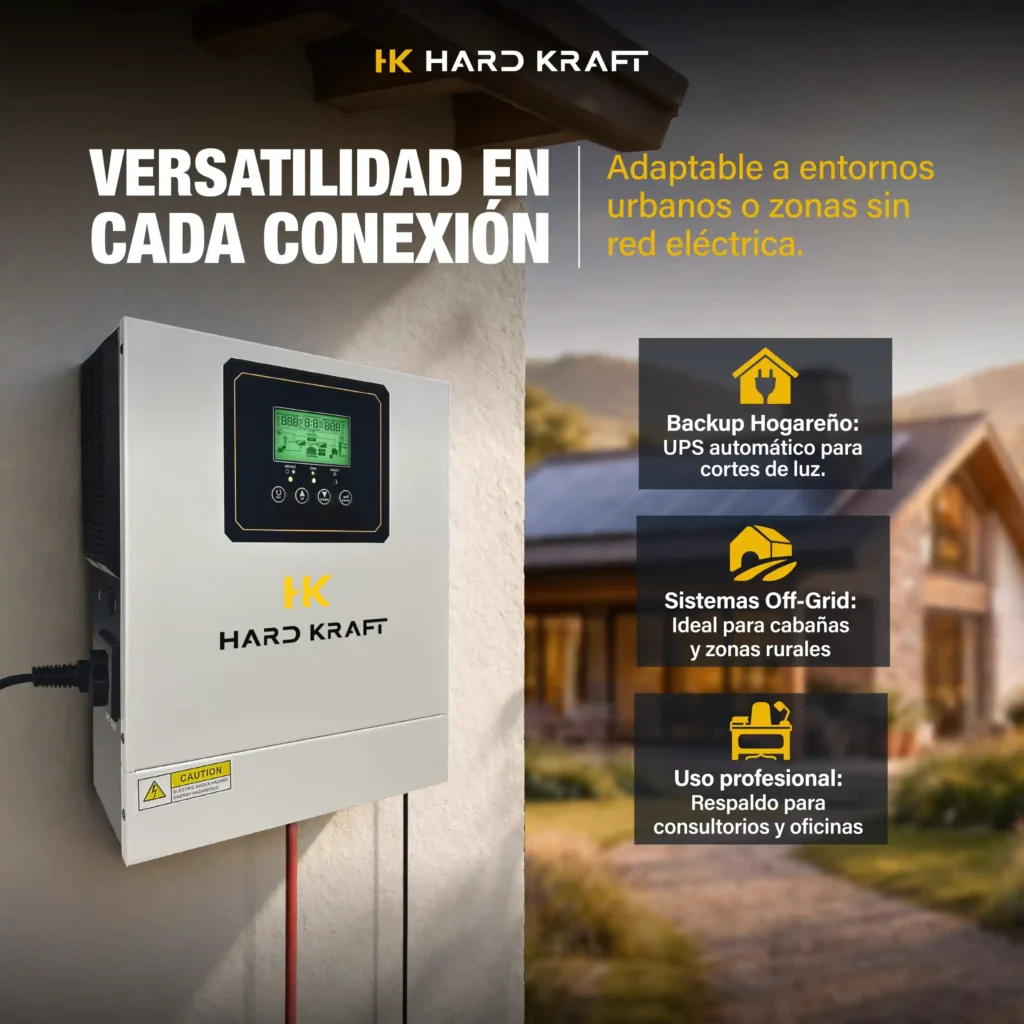 Inversor Híbrido Hardkraft 1500W 24V MPPT
