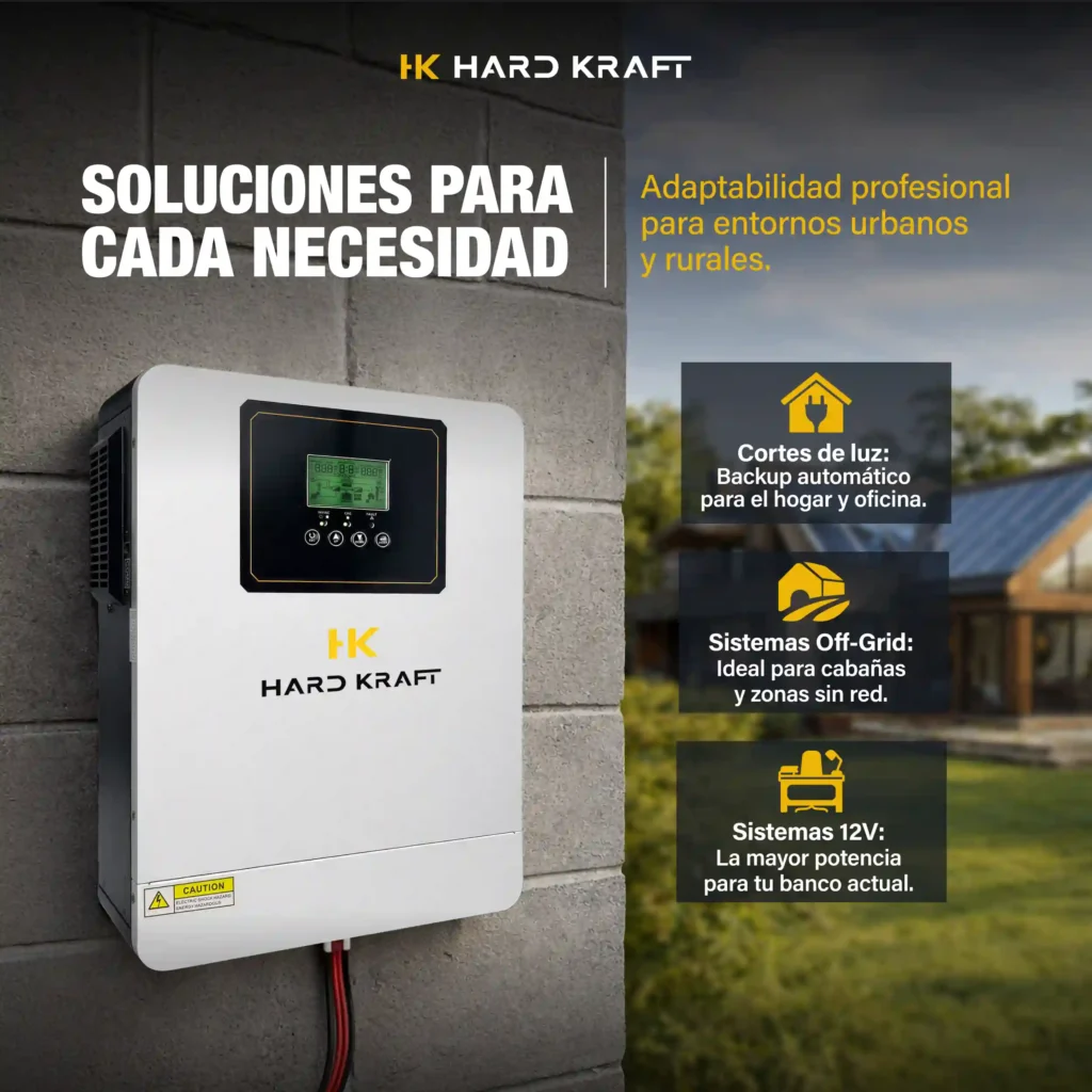 Inversor Híbrido Hardkraft 2200W 12V MPPT