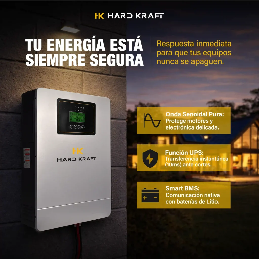 Inversor Híbrido Hardkraft 3200W 24V MPPT