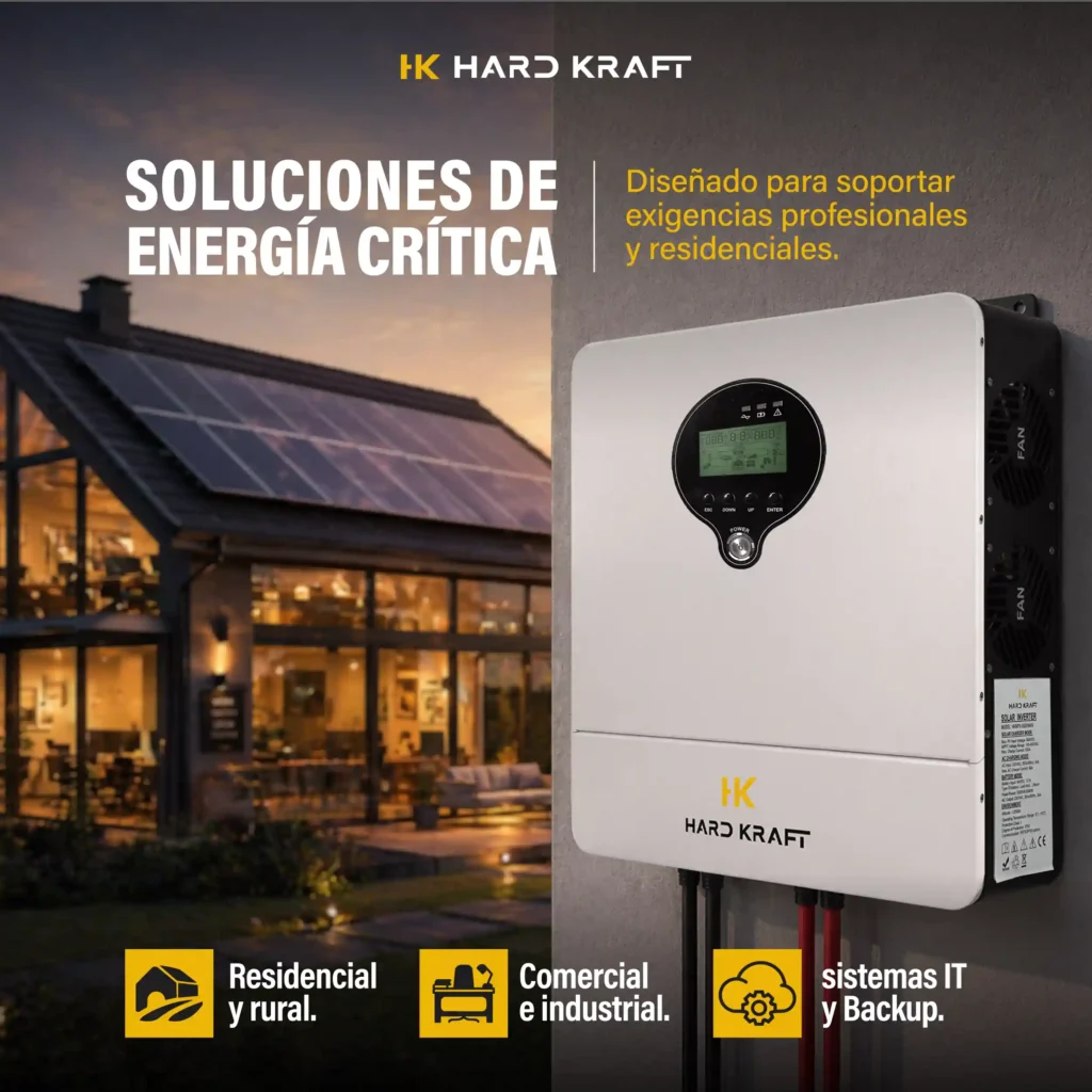 Inversor Híbrido Hardkraft 5500W 48V MPPT