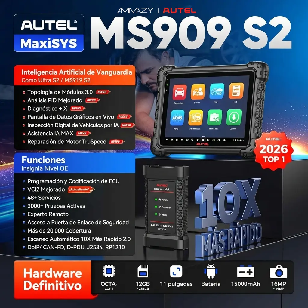Scanner Automotriz Autel MaxiSys MS909S2 J2534