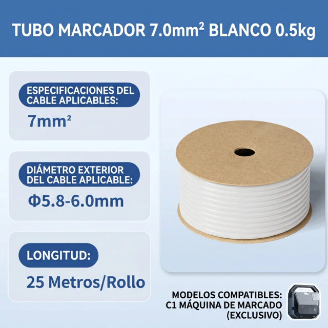NIIMBOT Tubo Rótulo para Cables 1,5mm2 200m Autoadhesivo