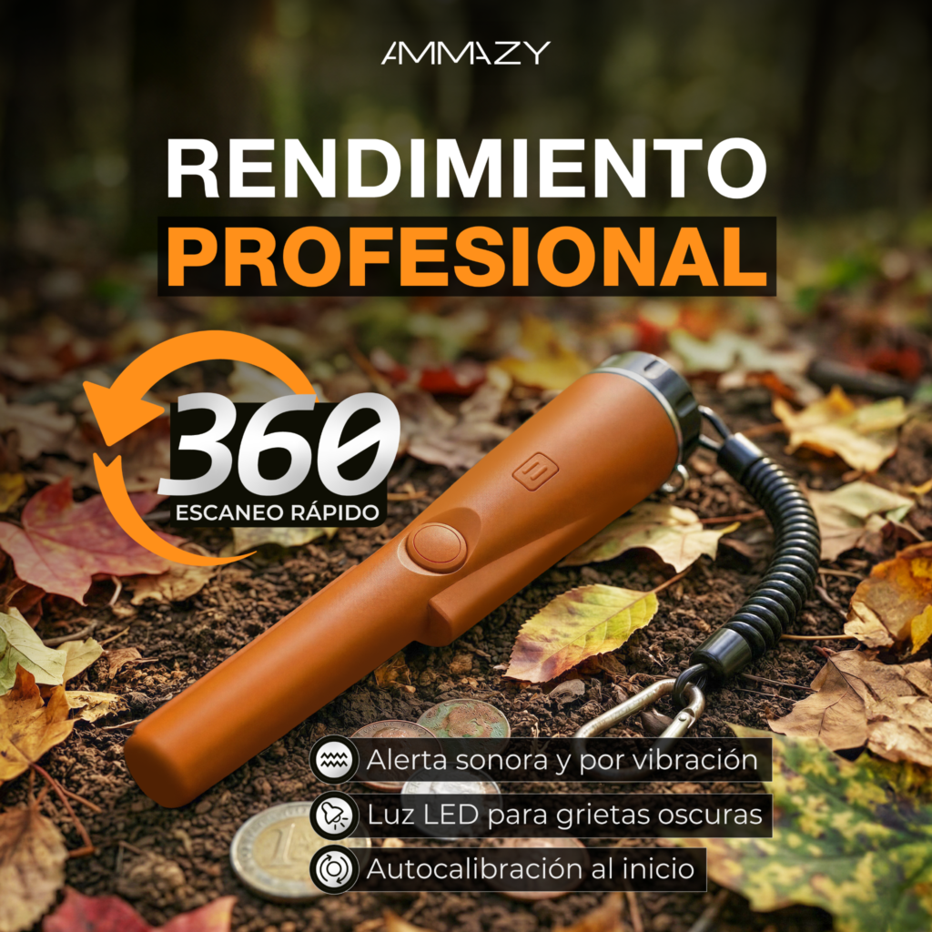 Pinpointer Detector de Metales Pin Pointer Gp Sumergible Naranja AltaNet