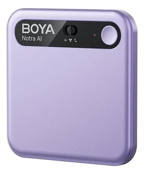 Grabador de Voz Digital Pro 64GB BOYA Notra IA Notas Resumen Púrpura