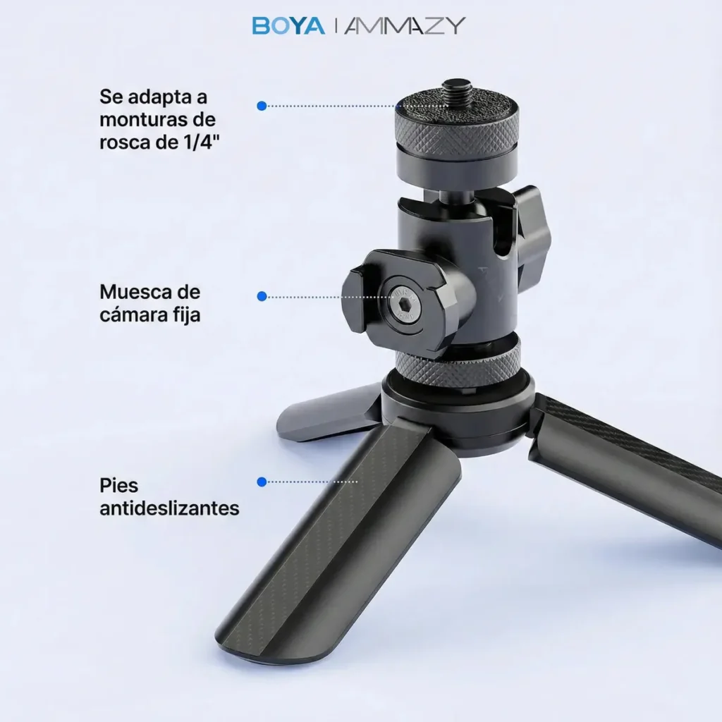 Soporte Trípode para Micrófono BOYA Magic Negro