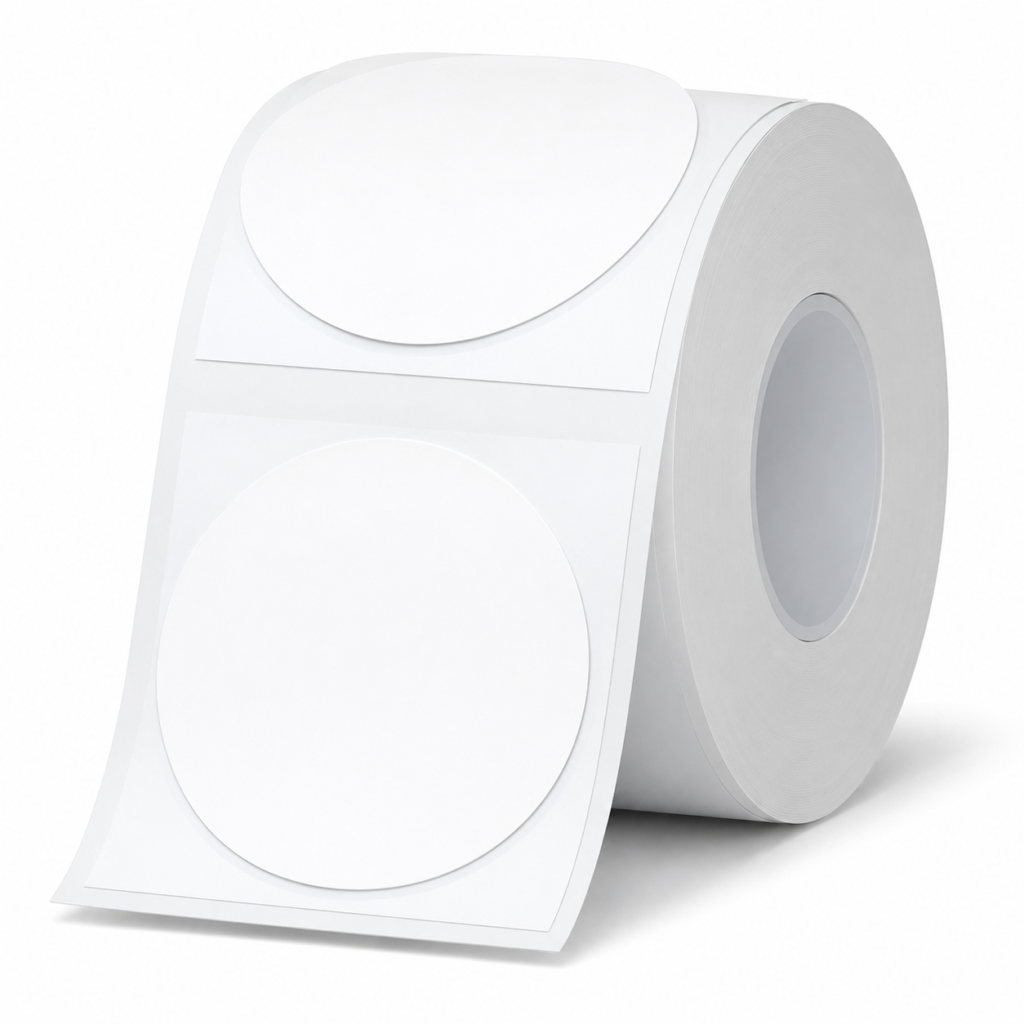 Rollo Etiquetas Detonger Redondas 50x50mm Blanco
