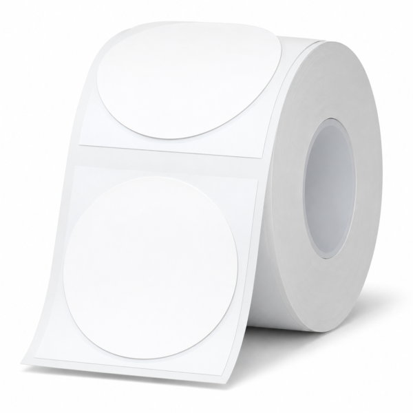 Rollo Etiquetas Detonger Redondas 50x50mm Blanco