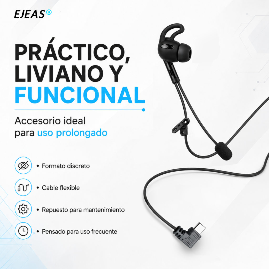 Auricular EJEAS Hifi-r6 para F6 USB-C Arbitraje Izquierdo