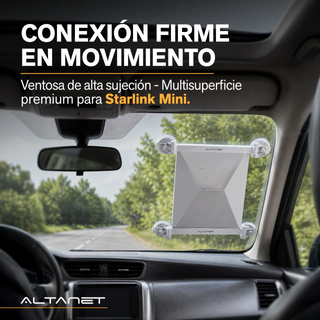 Soporte AltaNet Starlink Mini Ventosa Alta Succion Auto 4x4