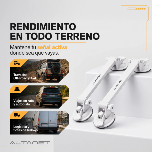 Soporte AltaNet Starlink Mini Ventosa Alta Succion Auto 4x4