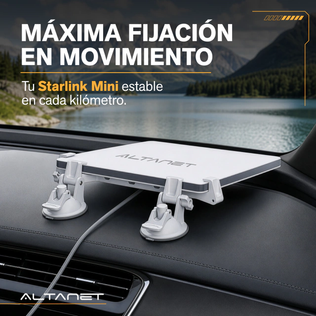Soporte AltaNet Starlink Mini Ventosa Parabrisas Auto 4x4