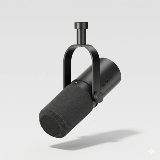 BOYA Castmic P60 Micrófono Dinámico Híbrido Negro