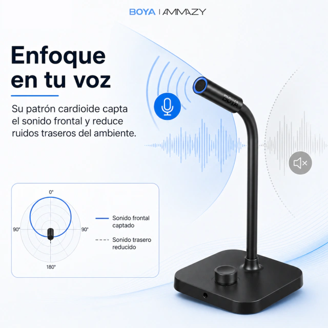 Micrófono BOYA Cm30 USB-C para Conferencias Clases Streaming