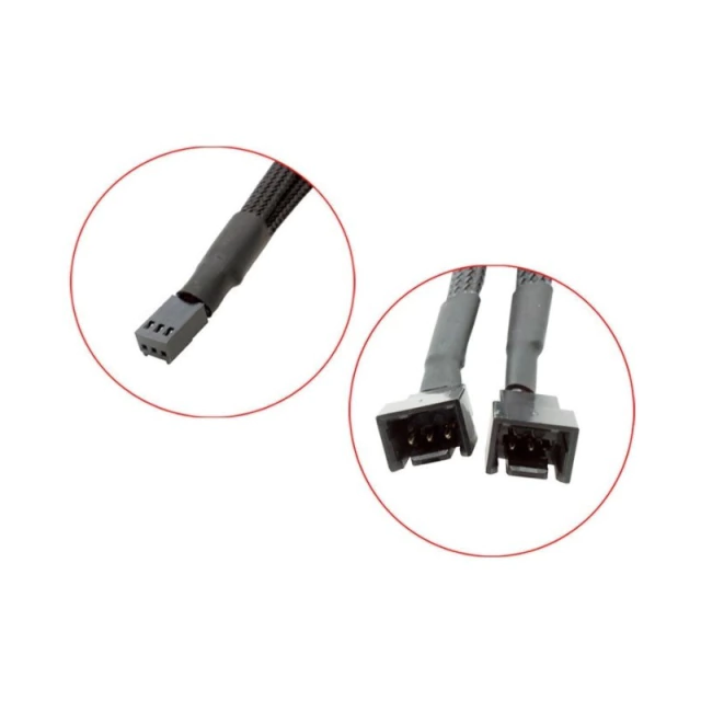 Cable Splitter Cooler PWM 3pines Mother CPU 1x2 Divisor AltaNet
