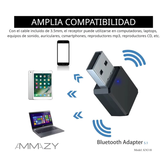 Receptor Bluetooth AltaNet KN318