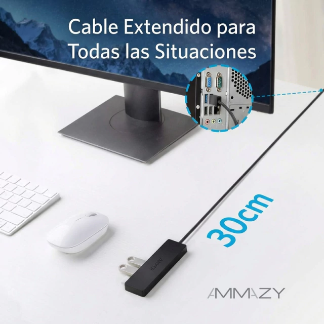 Hub USB - AltaNet - 4 Port USB 3.0 - Slim - PC/mac - Premium