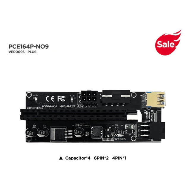 Riser PCIe PCI 16x a 1x 009s USB 3.0 60 cm Rig Minería AltaNet