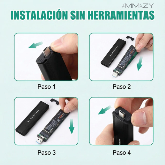 Carry Disk Case M2 SSD NVMe SATA Dual USB C 3.1 Gen2+ Usb3.0 AltaNet