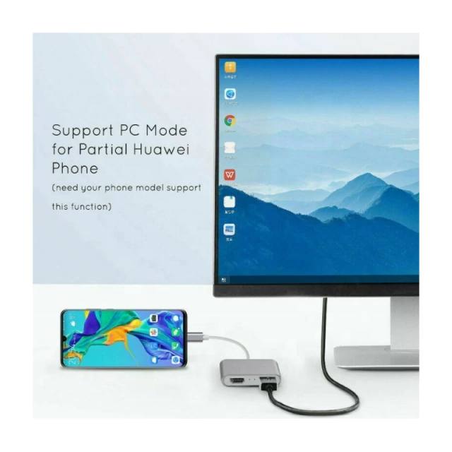 Hub Adaptador USB-C Pd 2 Monitores Independientes HDMI 4K AltaNet