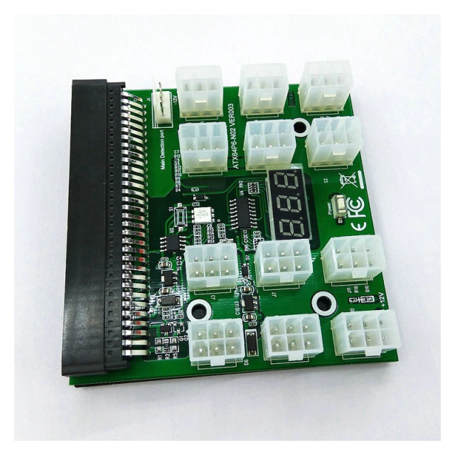 Breakout Board Fuente Minería 12 Puerto 6 Pin BTC ETH Cripto AltaNet