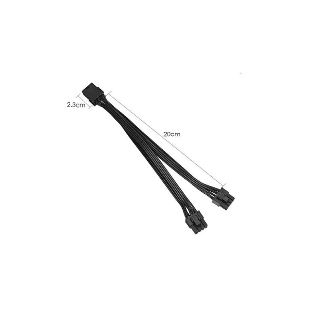 Cable Adaptador Splitter PCIe 8 a 2x 8 Pin (6+2) Rig Minería AltaNet