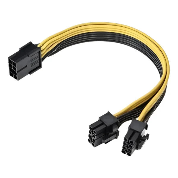 PCIe Splitter Largo 84 cm 6 Pin Macho a 2 6+2 Macho Minería AltaNet
