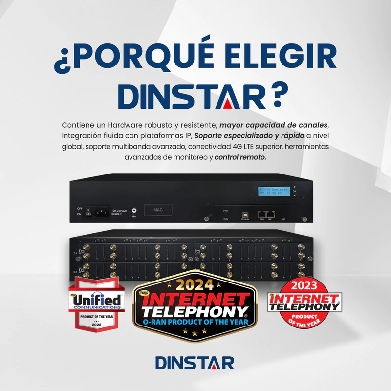 Gateway DINSTAR 32 Canales GSM 4G / 3G Uc2000-vg-32t