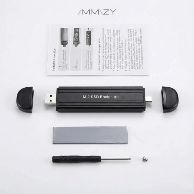 Carry Disk Case M2 SSD NVMe SATA Dual USB C 3.1 Gen2+ Usb3.0 AltaNet