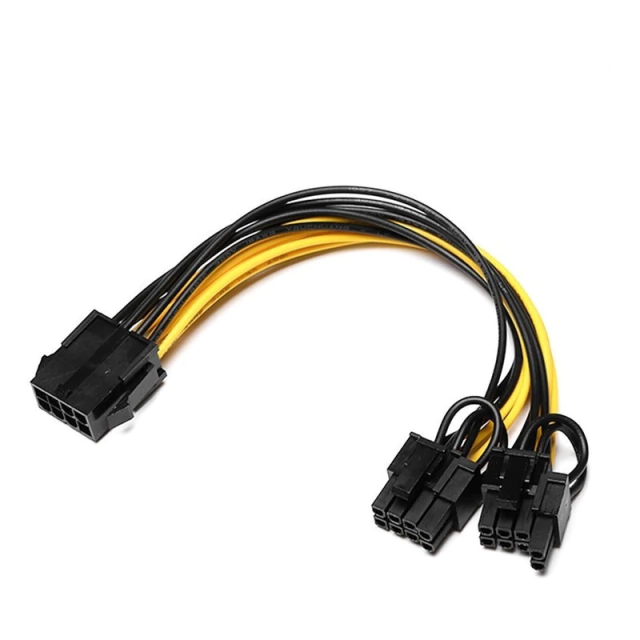 PCIe Splitter Adaptador 8pin a 6+2 Minería (mas Largo 30 cm) AltaNet