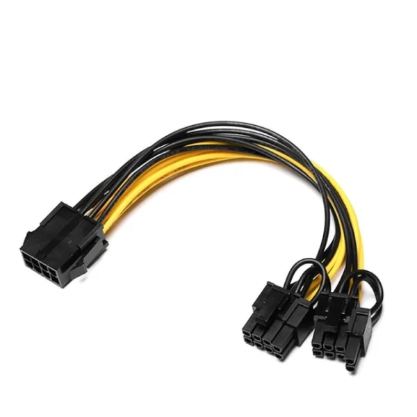 Cable Adaptador Splitter PCIe 6 a 2x 8 Pin (6+2) Minería AltaNet