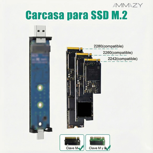 Carry Disk Case M2 SSD NVMe SATA Dual USB C 3.1 Gen2+ Usb3.0 AltaNet