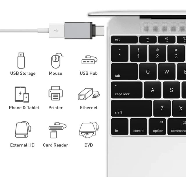 Adaptador USB 3.0 Hembra a USB-C Macho Celulares PC Consolas AltaNet