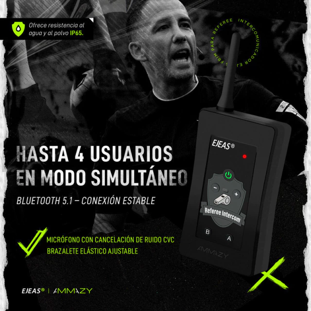 Intercomunicador EJEAS Fbim Brazalete Arbitro Referee