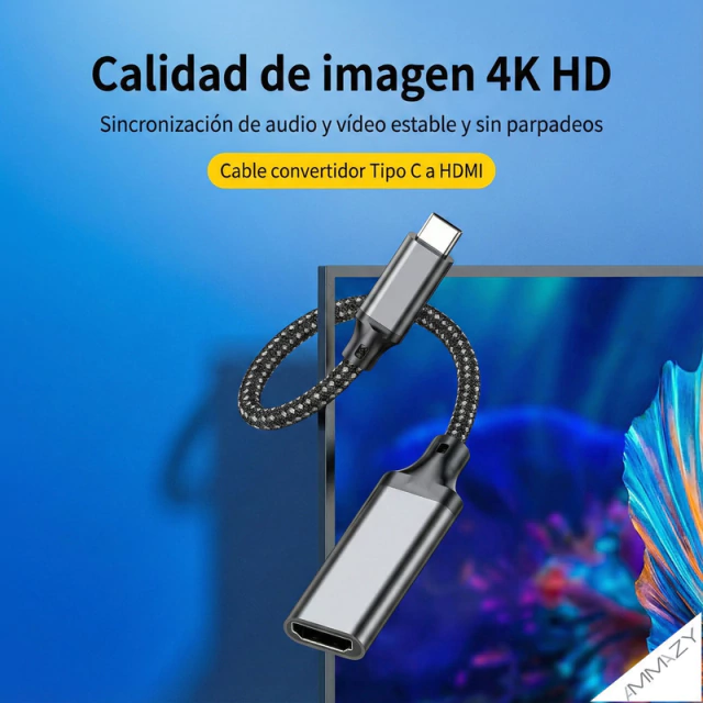 Adaptador USB-C a HDMI AltaNet 4K 30Hz