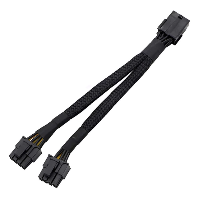 PCIe Splitter Mallado 8 Pines a 6+2 Minería Reforzado ETH Negro AltaNet