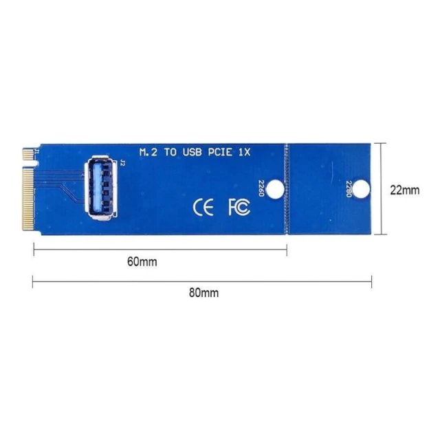 Adaptador Ngff M.2 a PCIe Minería Riser M2 a Usb3 - Cripto AltaNet