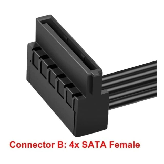 Cable para Fuente Modular PCIe 6 Pin a SATA Gigabyte Minería AltaNet