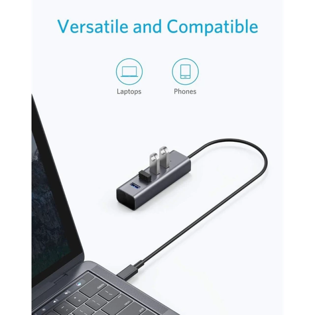 Hub USB-C con 4 Puertos USB 3.0 PC MacBook Aluminio AltaNet