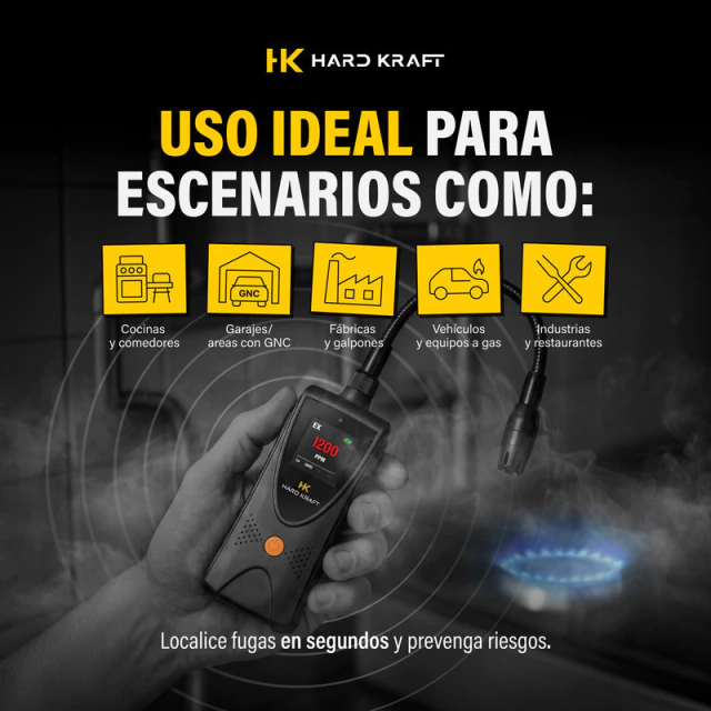 Detector Gas Hard Kraft GNC/Natural - Negro