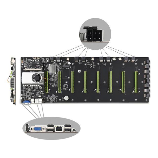 Motherboard para Minería con CPU Integrado 55 mm Rtx 3060 AltaNet