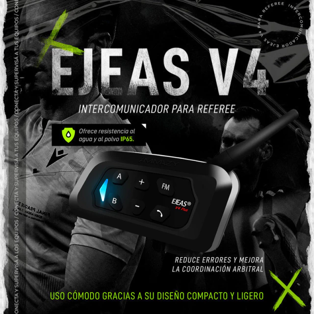 Combo Cuaterna Intercomunicador para Arbitro Referee EJEAS