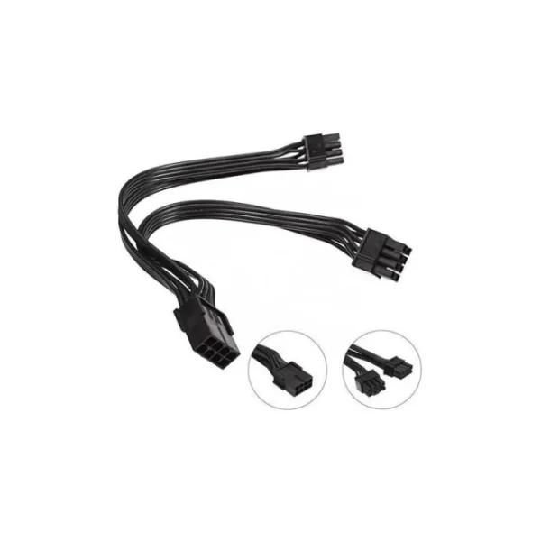 Cable Adaptador Splitter PCIe 8 a 2x 8 Pin (6+2) Rig Minería AltaNet