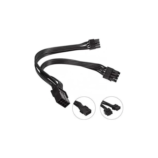 Cable Adaptador Splitter PCIe 8 a 2x 8 Pin (6+2) Rig Minería AltaNet