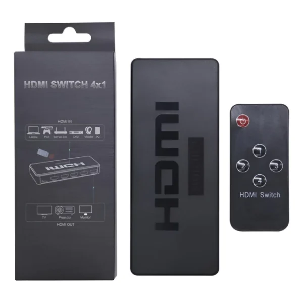 Switch HDMI Activo 4x1 1080p con Control para Audio y Video AltaNet