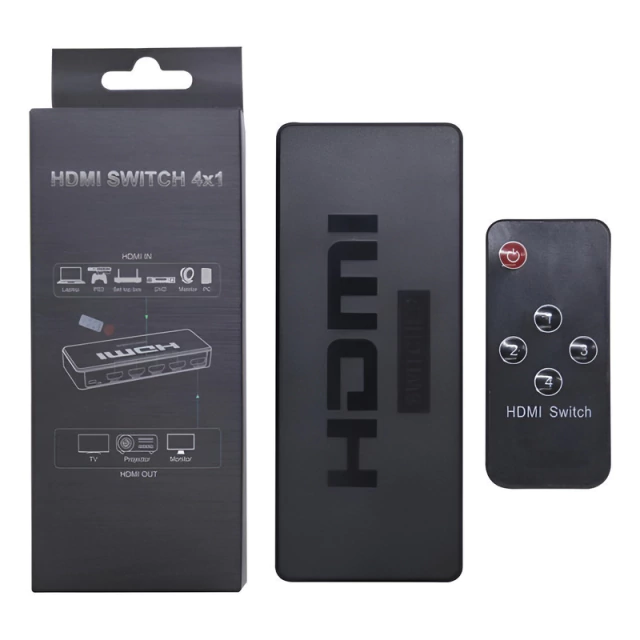 Switch HDMI Activo 4x1 1080p con Control para Audio y Video AltaNet