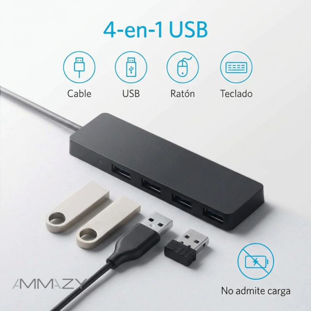 Hub USB - AltaNet - 4 Port USB 3.0 - Slim - PC/mac - Premium