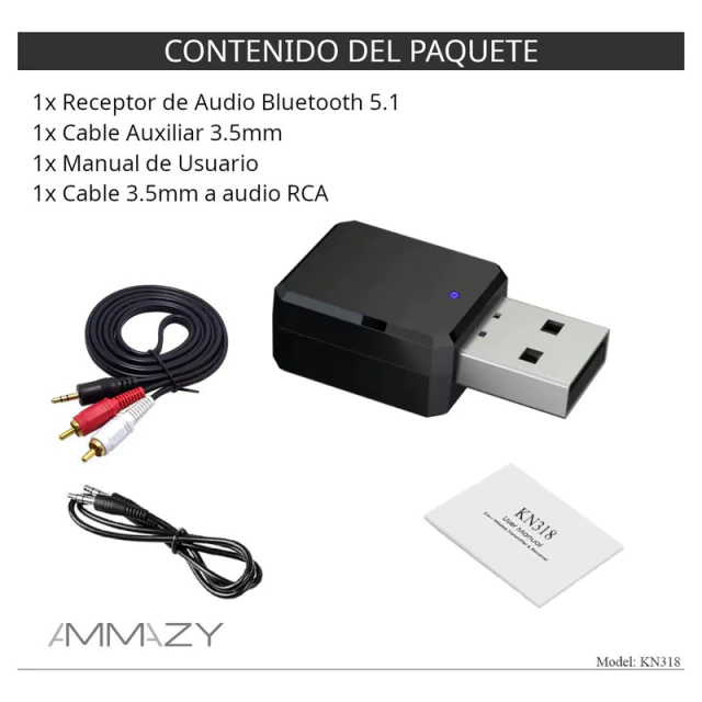 Receptor Bluetooth AltaNet KN318