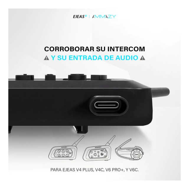 Kit Auriculares V6 Pro Intercomunicador Arbitro USB-C Izq EJEAS
