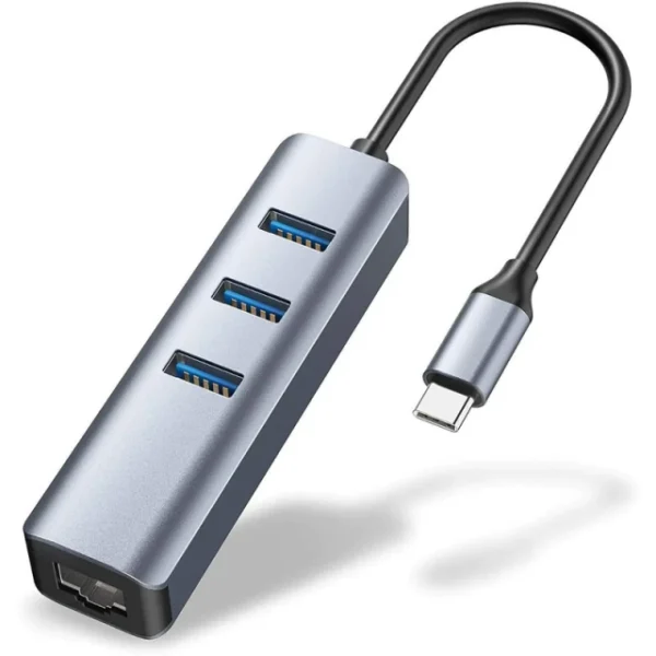 Adaptador USB-C - Hub 3 Port USB 3 + Red G. Ethernet AltaNet