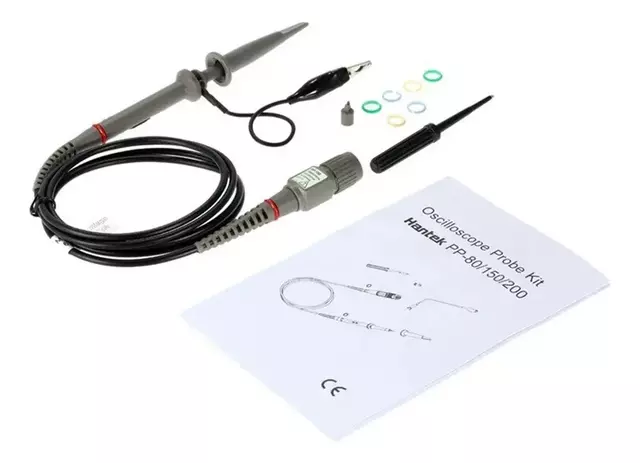 Punta de Osciloscopio Hantek PP-80 X1 X10 60MHz Conexión BNC
